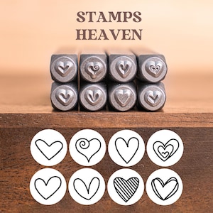 Herz-Druck Metallstempel, kleine Liebe, Herzen, kleine Metallstempel, Metall Stanzen Werkzeuge, Zubehör für Hand gestempelt DIY, Schmuckherstellung
