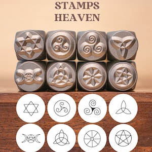 Metal Design Stamp Witchcraft Pattern, Metal Design Stamp, Metal Stamping Punch Tools, Supplies for Hand Stamped DIY, Jewelry Making