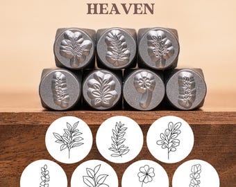 Grass Metal Stamps Set: Plant Design Stamp, Jewelry Making (8.3MM)