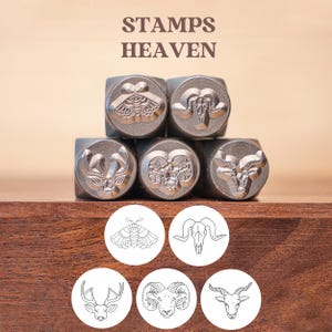 Tiere Kopf Metall Stempel, Magic Eye Moth, Metall Design Stempel, Metall Stanzen Werkzeuge, Zubehör für Hand gestempelt DIY, Schmuckherstellung, Widder