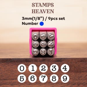 3 mm Zahlen Metallstempel, Metall Design Stempel, Metall Stanzwerkzeuge, Zubehör für handgestempelte DIY, Schmuckherstellung