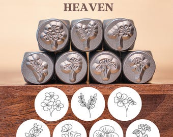 Flowers & Leaf Metal Stamp Set: DIY Jewelry Making Supplies