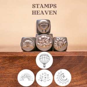 Vintage Sunrise Metallstempel, Sonnenschein, Sternmond, Galaxie Metallstempel, Metallstanzen Schlagwerkzeuge, Zubehör für Hand gestempelt DIY, Schmuckherstellung