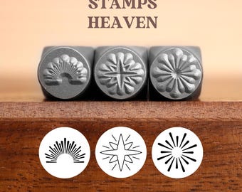 Sunburst Metal Stamp Set: 8mm DIY Jewelry Making Tools