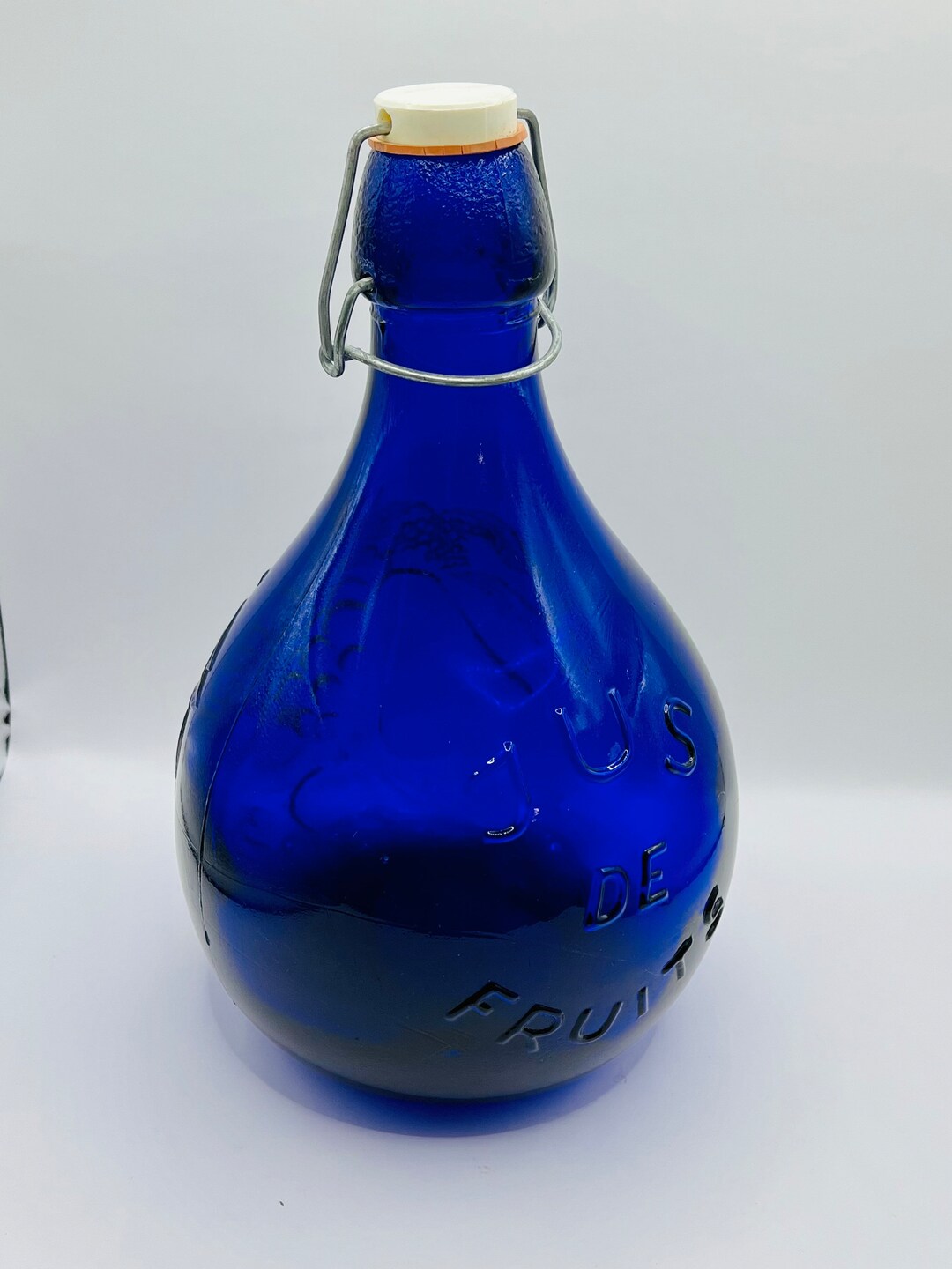 Vintage Casadis Milano Cobalt Blue jus De Fruits Glass Jug Etsy