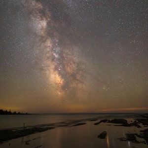 Milky Way over the Bruce Peninsula, 8x12 print w/ 12x16 mat