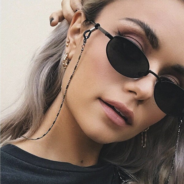 Trendy Gold, Black and Silver Sunglasses Chain - Keep Your Shades Stylish & Secure