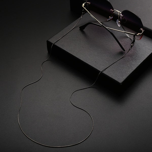 Leather Glasses Chain Etsy