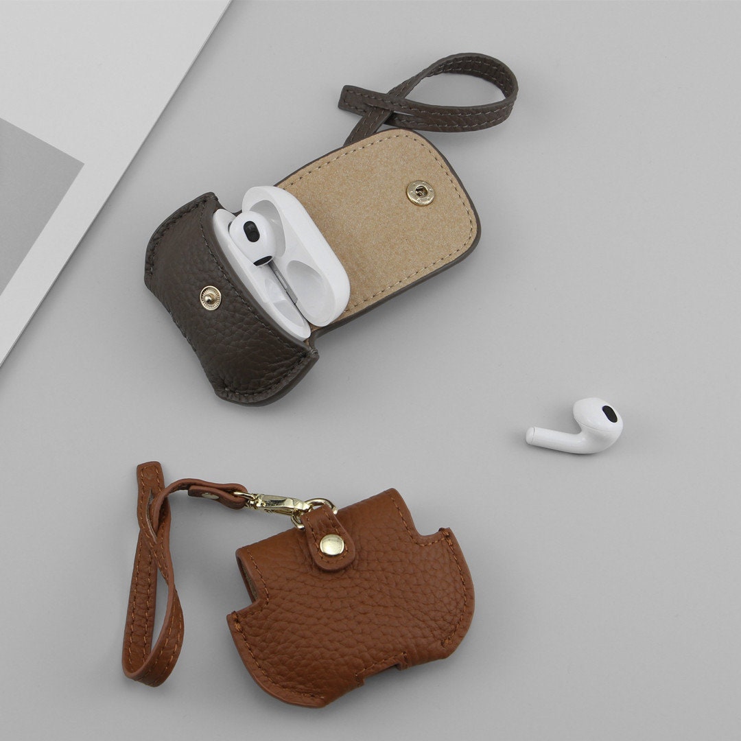 Personalised AirPods 1/2 Case in Latte Leather – Kaffein Australia