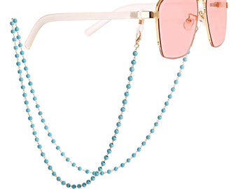Lustige und trendige Sonnenbrillenkette aus Glasperlen – halten Sie Ihre Brille stilvoll in Reichweite – idealer Sonnenbrillenhalter und Schnürsenkel für Sonnenbrillen