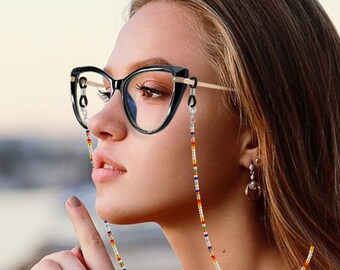 Nouvelle chaîne de lunettes de soleil hippie amusante, cool et tendance - Gardez vos lunettes de soleil en sécurité et élégantes.