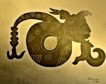 Rufino Tamayo 1970 Original Graphite Drawing Studio of "Quetzalcoatl" 12 x 16 with Xavier Moyseen Echeveria COA