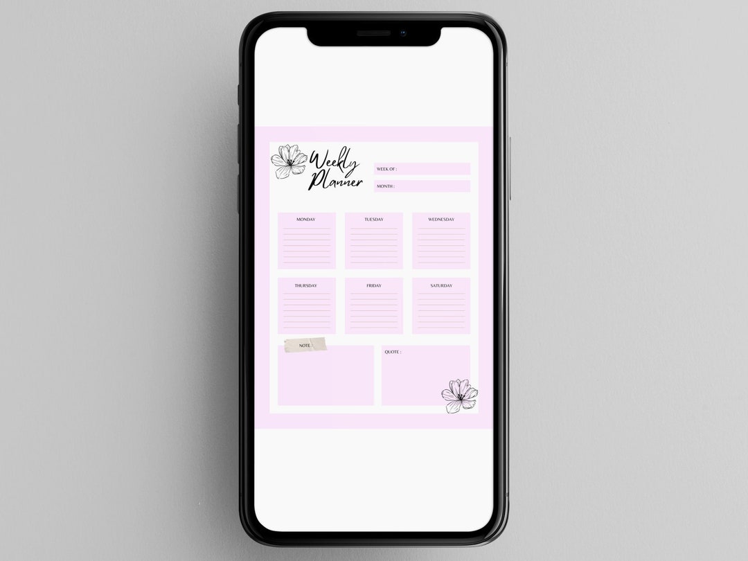 Weekly Planner| Printable Planner, Digital Planner, Weekly to Do List ...