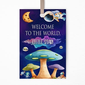 Fête dans l’Espace | Étiquettes Cadeaux Personnalisées | Anniversaire Fusée | Thème Astronaute Baby Shower