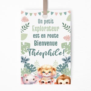 Étiquettes Cadeaux Jungle à Personnaliser | Étiquettes Safari à Imprimer | Texte Modifiable Baby Shower ou Anniversaire