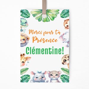 Étiquettes Cadeaux Jungle à Personnaliser | Étiquettes Safari à Imprimer | Texte Modifiable Baby Shower ou Anniversaire