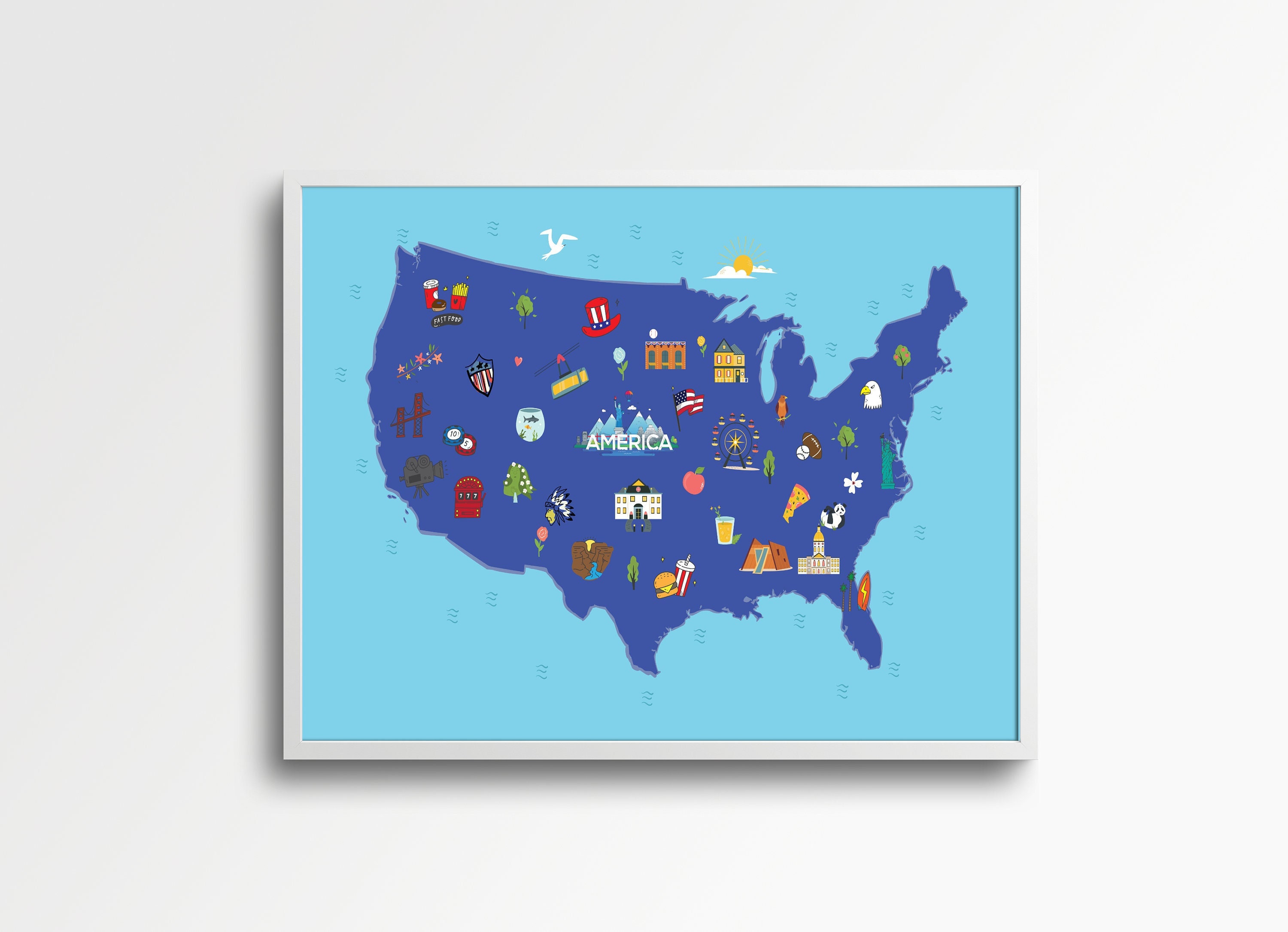 travel-map-of-united-states-usa-wall-hanging-prints-etsy-australia
