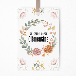 Carte de remerciement, Tag personnalisé,  Cadeau, remerciement, message