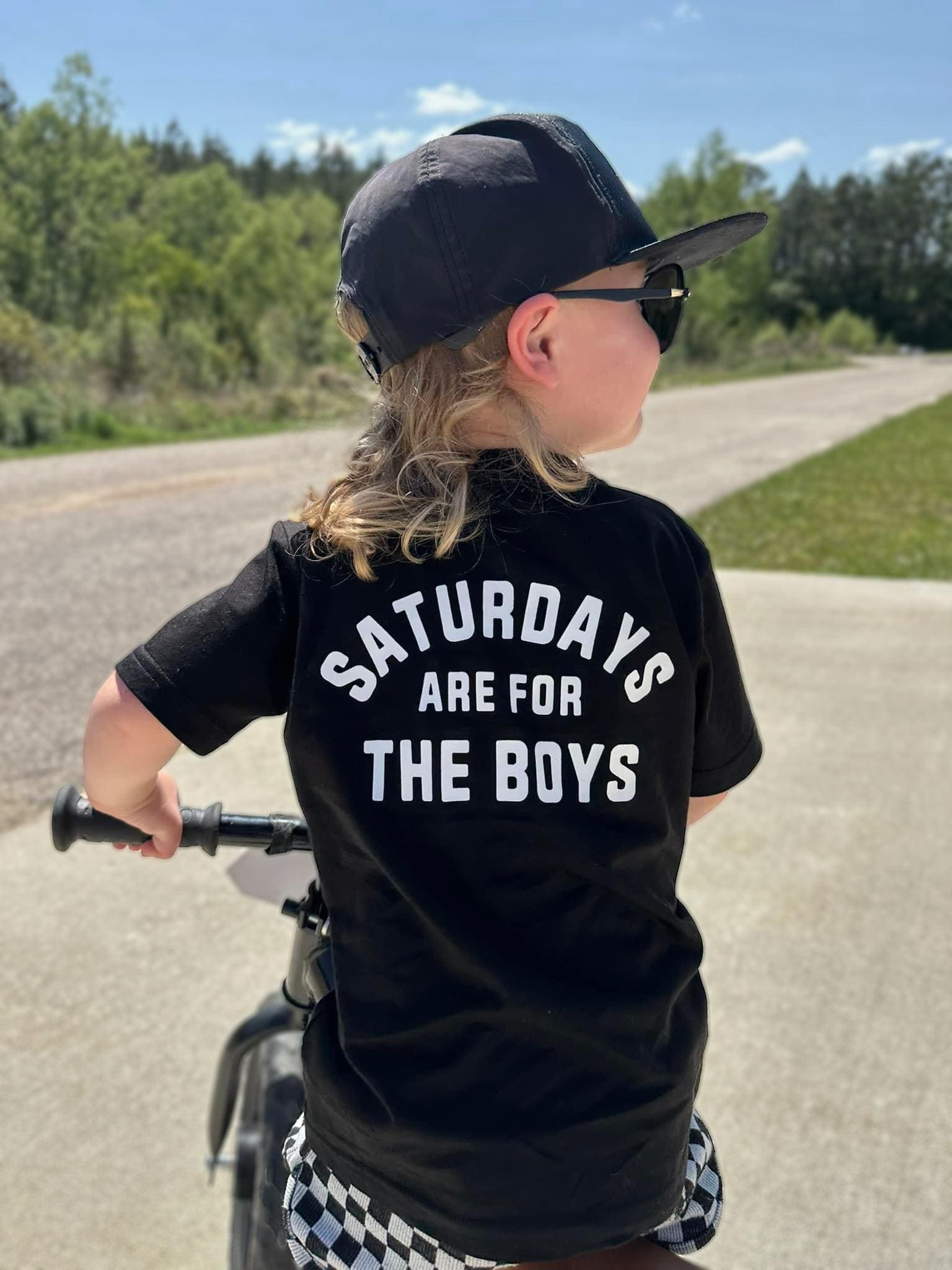 Saturdays are for the boys - graphic tee - cool kids tshirt