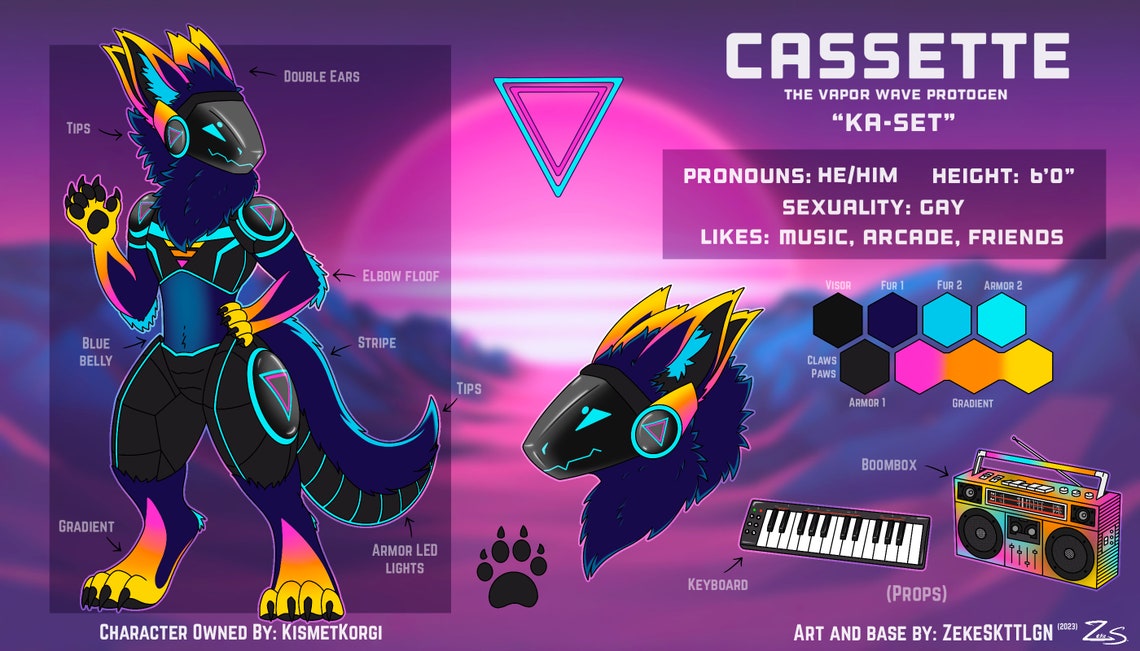 Protogen Reference Sheet Base - Etsy