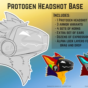 Protogen Headshot Icon Base
