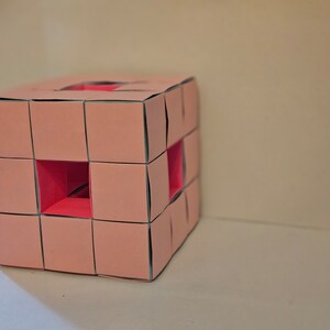 Big Floppa Cube Papercraft Template. DIY Lowpoly Toy. 3D Origami Big Floppa