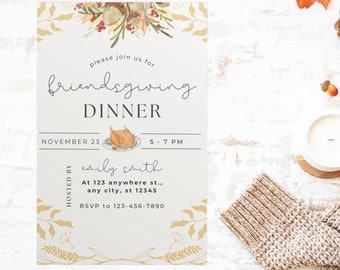 Fully Customizable Friendsgiving Invitation - Digital Download