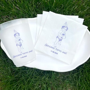 Personalized Clear Plastic Party Cups – Custom Portrait Design