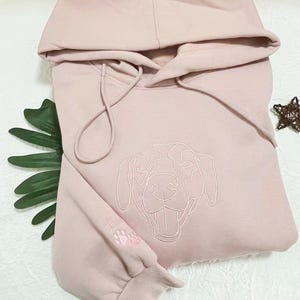 Hondensweater met één lijn op maat, gepersonaliseerd geborduurd hondensweater, aangepaste cadeaus voor hondenliefhebbers, geborduurde hoodie met huisdier