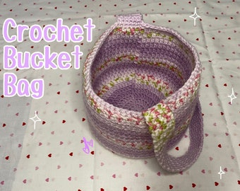 Crochet Bucket Bag // handmade purse