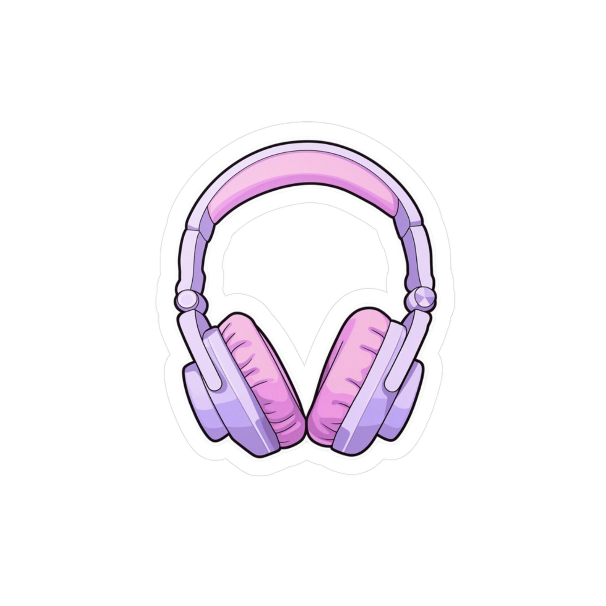 Pink Headphones Stickers for Sale