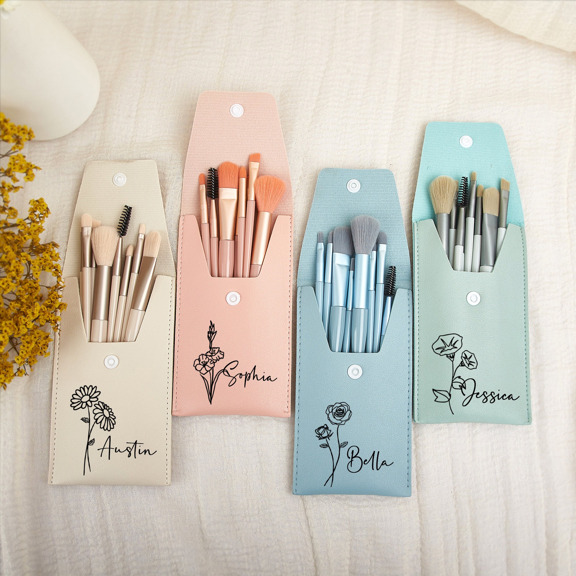 Personalised Make up Brush Holder, Ceramic Pot, Make up Brush