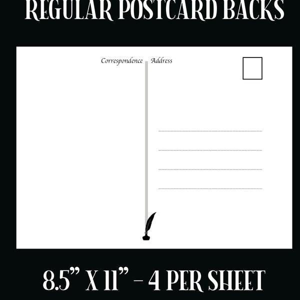 Back of Postcard Etsy