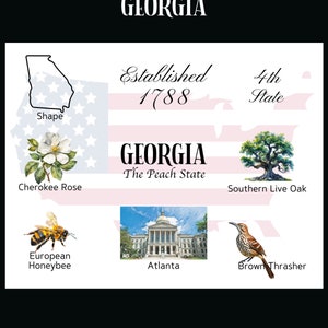 Georgia Postcard Download digitale - Design frontale cartolina - Per stampare le tue cartoline - The Writerie Design
