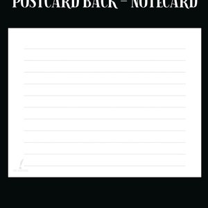 Download digital - verso forrado de cartão postal - verso clássico de cartão postal para imprimir seus próprios cartões postais em casa