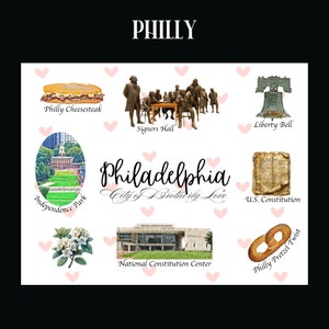 Philadelphia, Pennsylvania | Postkarte Digitaler Download - Postkarten Design - Zum Ausdrucken Deiner eigenen Postkarten - The Writerie Design