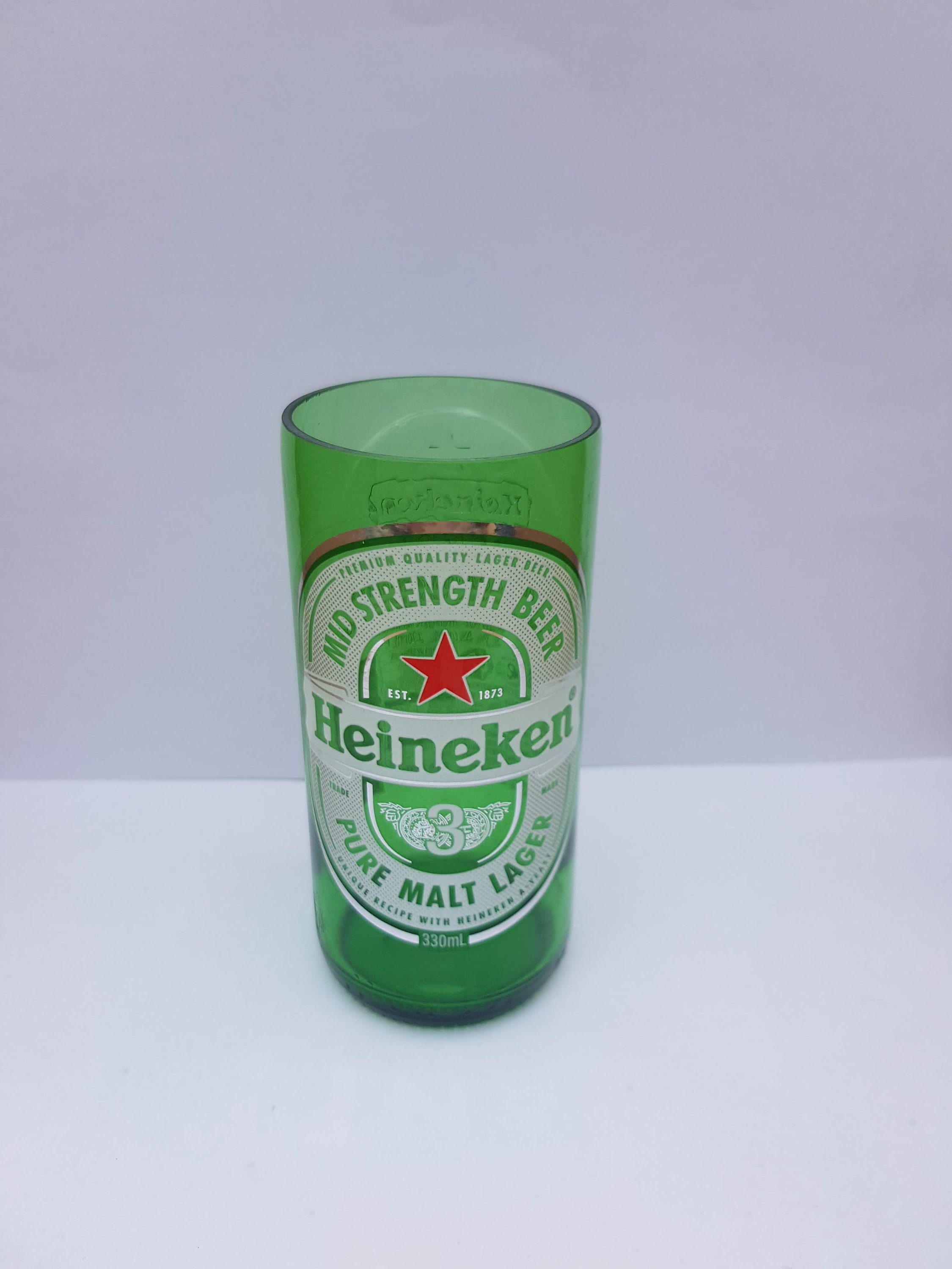 Australian Beer Bottle Drinking Glasses Upcycled / Recycled / Heineken