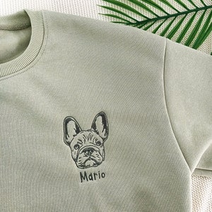 Sudaderas bordadas con cara y nombre de mascota, sudaderas bordadas personalizadas para mascotas, sudaderas personalizadas para perros, regalo de cumpleaños especial para mamá/papá perro