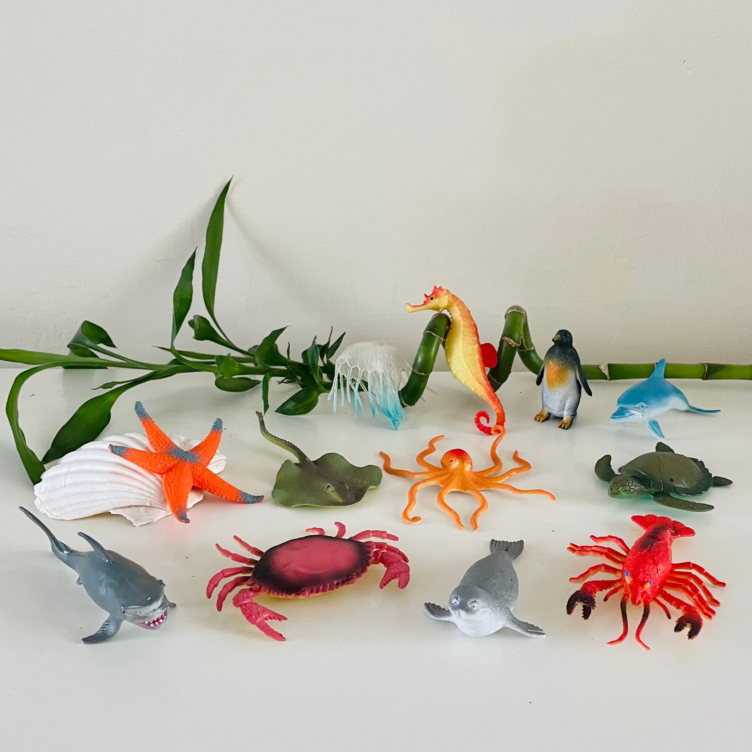42pcs Plastic Ocean Animals Toys Small Realistic Japan