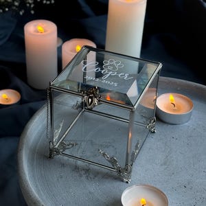 Pet Memorial Glass Keepsake Box – Personalized Storage for Ashes, Photos & Memories | Pet Loss Gift, Dog Cat Remembrance, Sympathy Gift