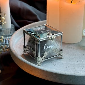 Caja de cristal conmemorativa para pelo de mascota, recuerdo personalizado de pelo de mascota, memorial para pelo de perro, memorial para gato, regalos de recuerdo para mascotas, regalos personalizados para la pérdida de una mascota