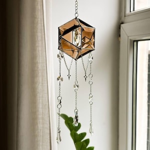 Stained Glass Sun Catcher: Rainbow Prism Window Decor