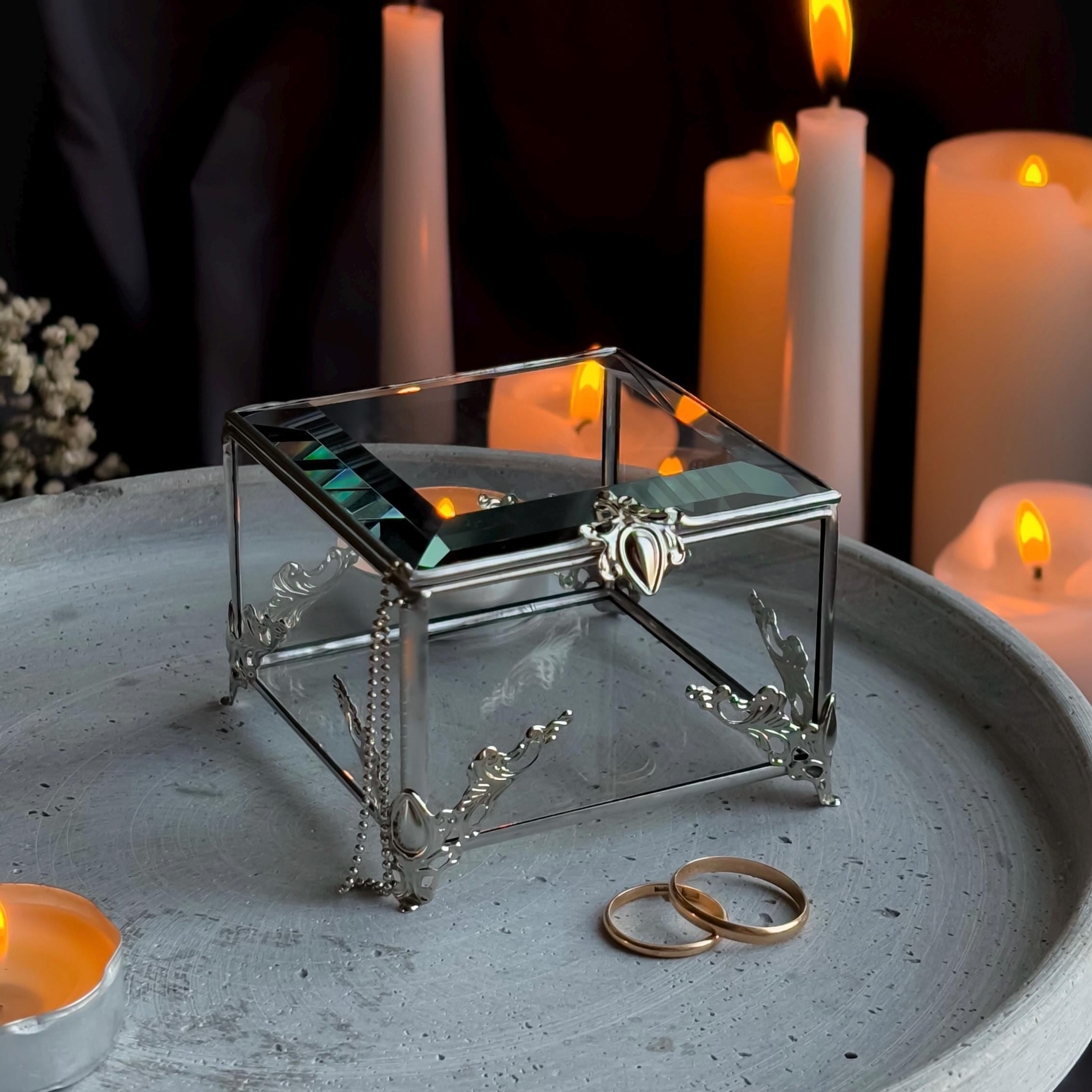 Glass jewelry chest - Etsy 日本