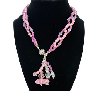 regalo para mamá, collar de cuentas, collar de cuarzo, collar de perlas de agua dulce, collar trenzado, collar de nupcial