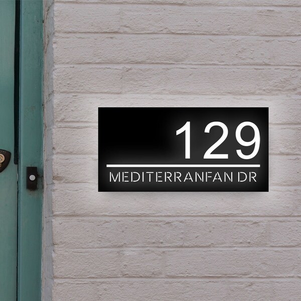 Lighted House Number Etsy