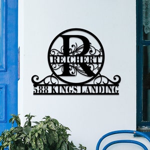 Personalized Family Address Sign, Address Number Sign, Metal Wall Art, Outdoor Wall Decor, Custom Address Sign, Housewarming Gift
