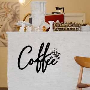Placa de café em metal, placa de café personalizada, placa de bar de café, placa de café para cozinha, placa de decoração de café, café de aço, decoração de parede de cozinha