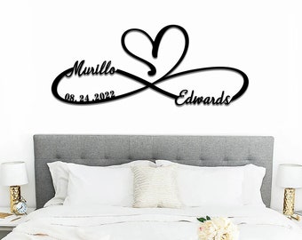 Personalized Wedding Gift for Couple,Custom Infinity Sign, Wedding Sign Meta, Engagement Sign Anniversary Gift, Bridal Shower Gift, Wall Art