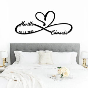 Personalized Wedding Gift for Couple,Custom Infinity Sign, Wedding Sign Meta, Engagement Sign Anniversary Gift, Bridal Shower Gift, Wall Art