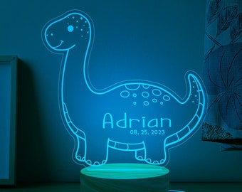 Dinosaur Custom Name Light,Personalized Night Light,Dinosaur Room Decor,Personalized Gifts,Personalized Baby,Baby Shower Gifts,gift newborn